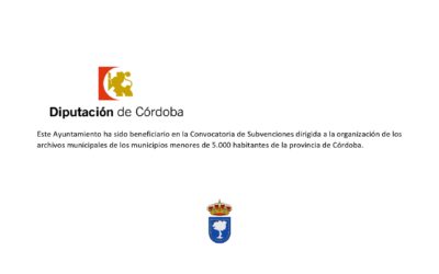 ORGANIZACIÓN DE ARCHIVOS MUNICIPALES . FINANCIACIÓN DIPUTACIÓN DE CÓRDOBA