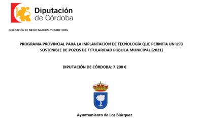 PROGRAMA PROVINCIAL PARA LA IMPLANTACIÓN DE TECNOLOGÍA QUE PERMITA UN USO SOSTENIBLE DE POZOS DE TITULARIDAD PÚBLICA MUNICIPAL.