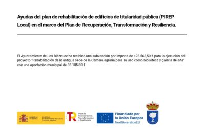  Ayudas del Plan de rehabilitación de edificios de titularidad pública (PIREP Local) en el marco del Plan de Recuperación, Transformación y Resiliencia.